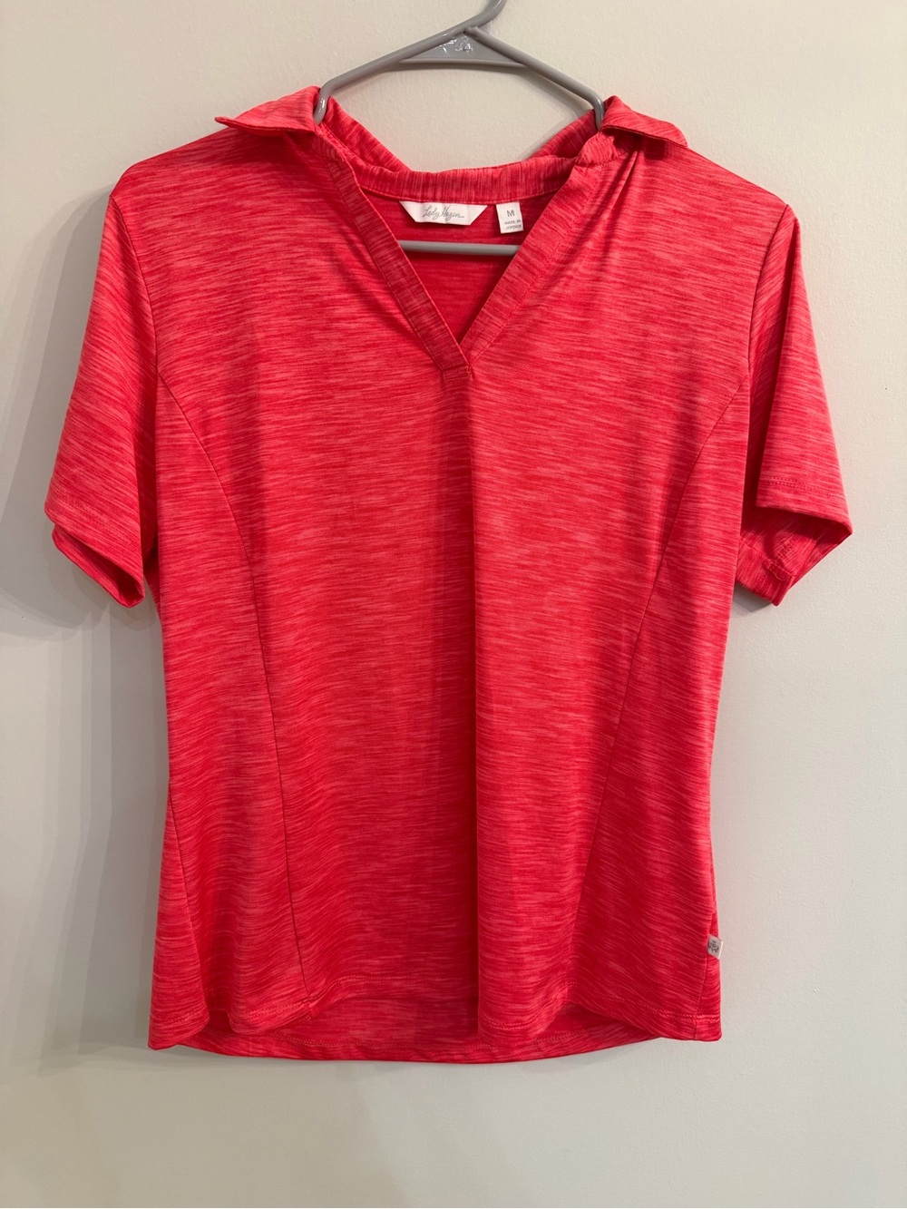 Lady Hagen Heathered Red Golf Polo